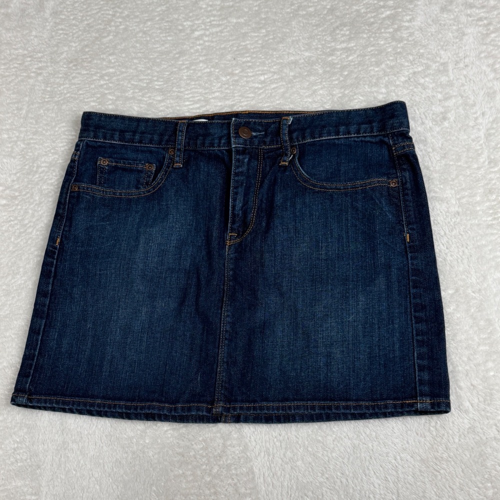 Gap 1969 Womens Denim Mini Skirt Dark Topaz Wash Size 28/6 Indie‎ Casual